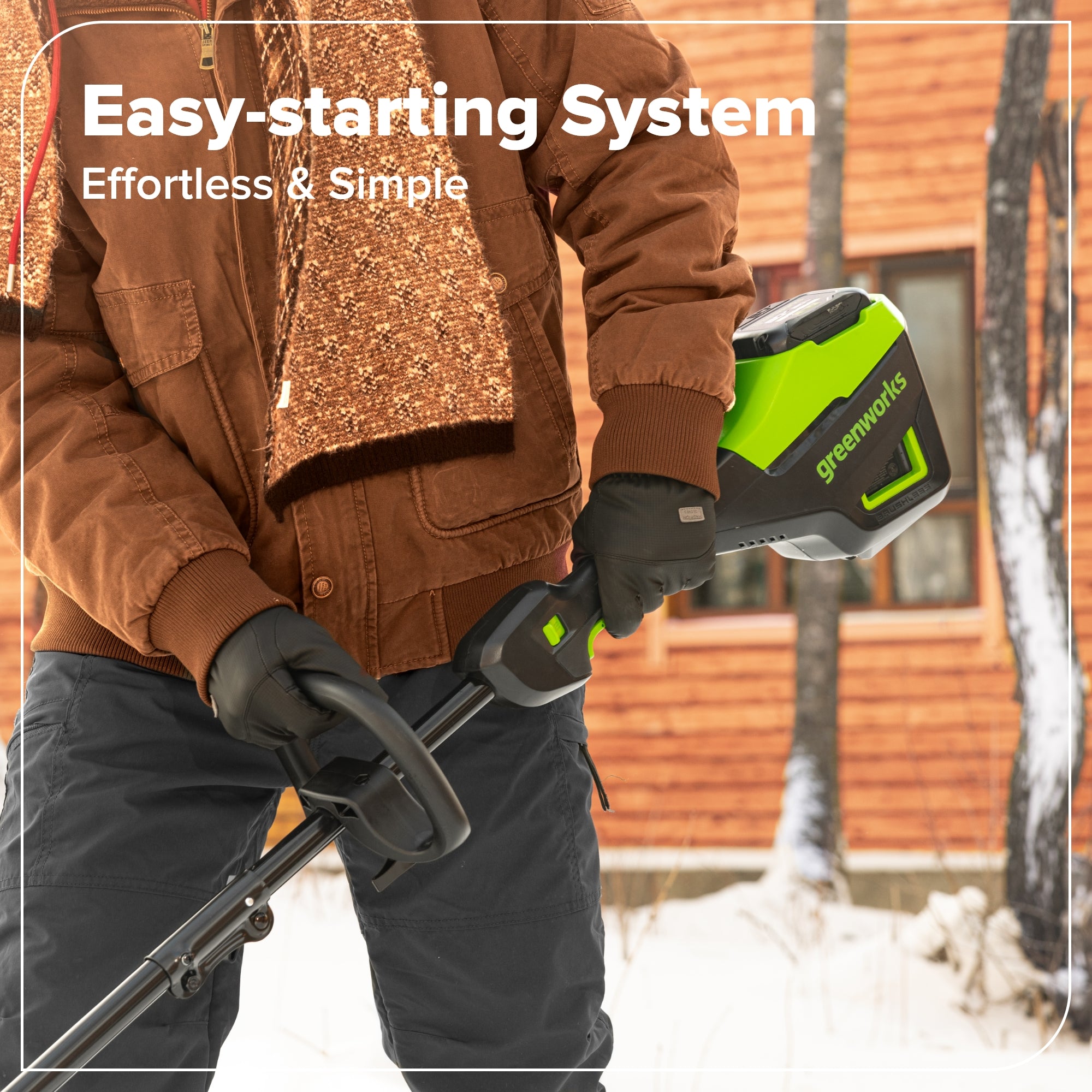 80V 12" Cordless Battery LED Snow Shovel w/ 4.0Ah Battery & 6A Charger