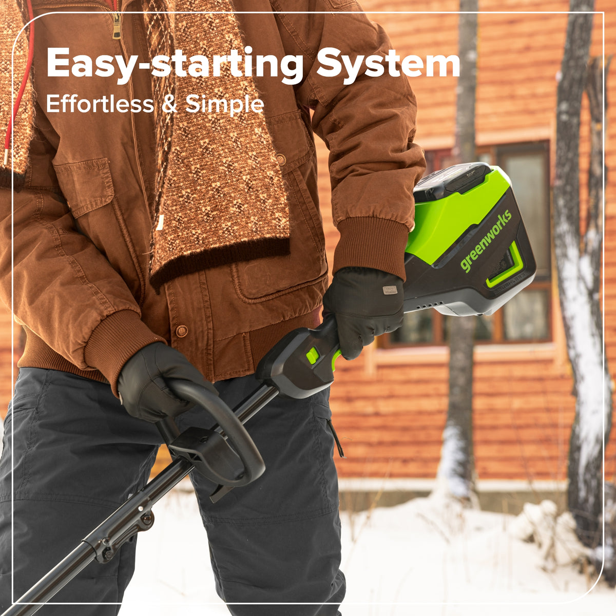 80V 12" Cordless Battery LED Snow Shovel w/ 4.0Ah Battery & 6A Charger