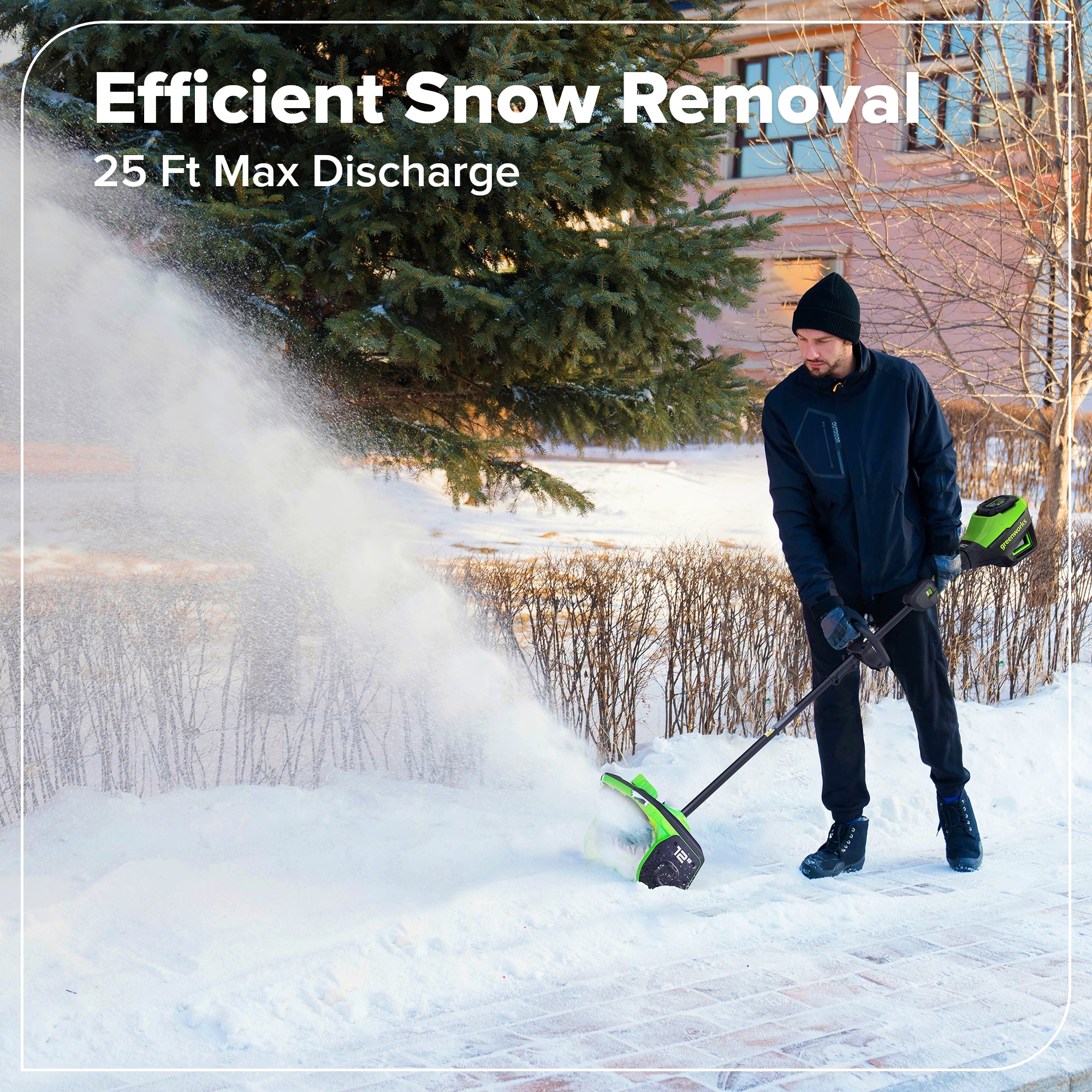 80V 12" Cordless Battery LED Snow Shovel w/ 4.0Ah Battery & 6A Charger