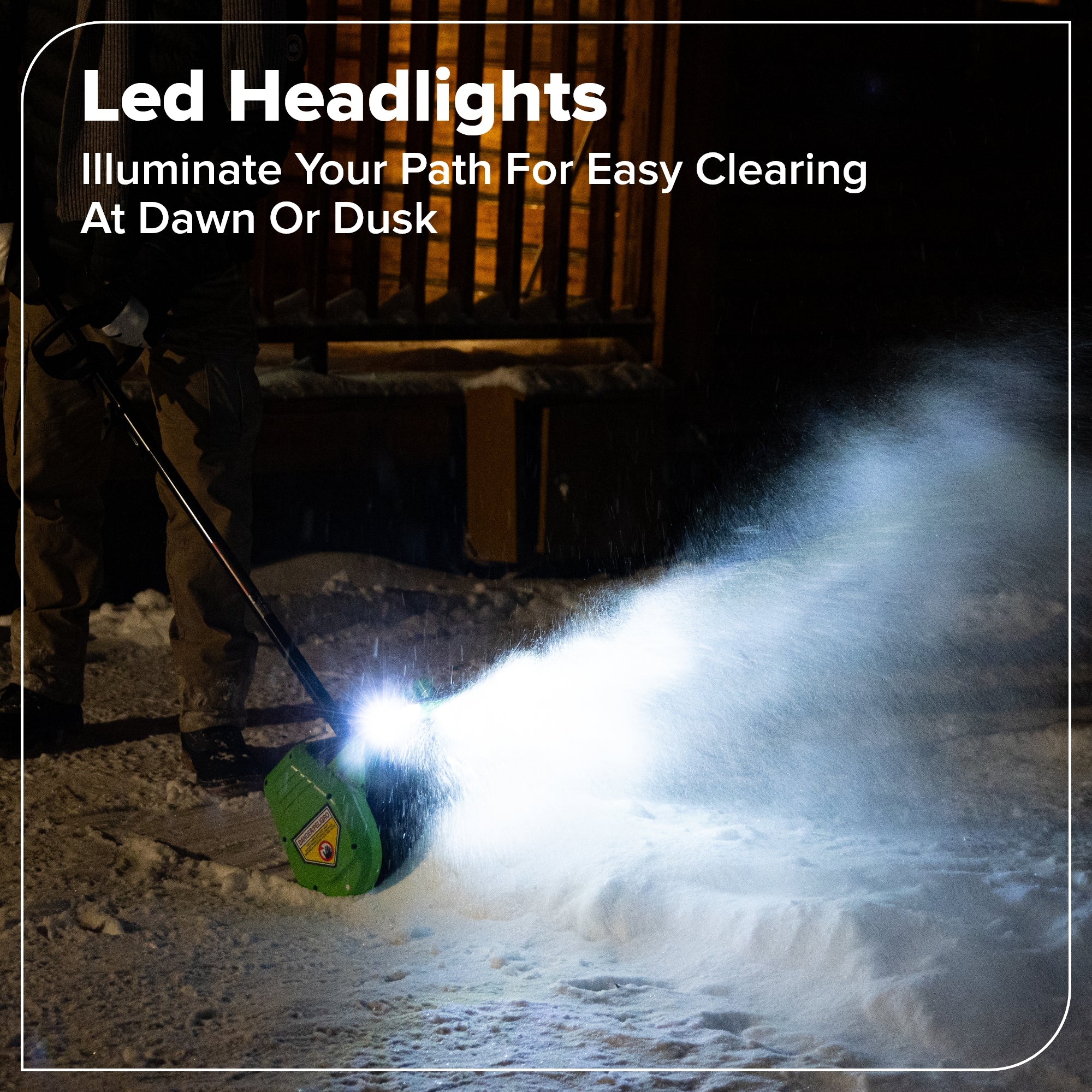 80V 12" Cordless Battery LED Snow Shovel w/ 4.0Ah Battery & 6A Charger