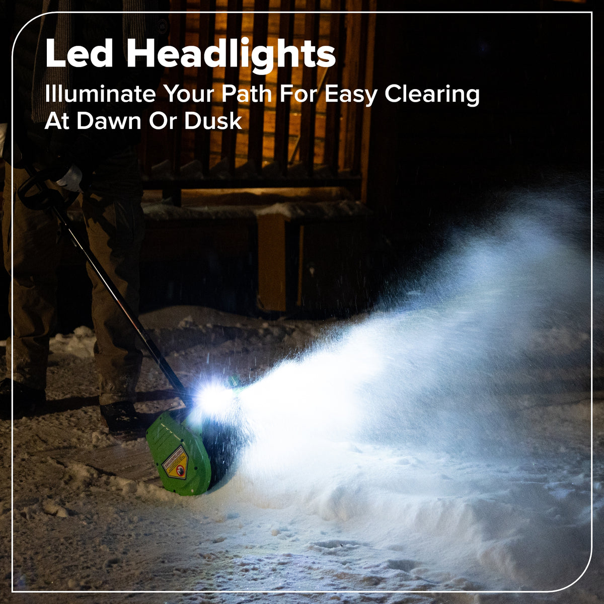 80V 12" Cordless Battery LED Snow Shovel w/ 4.0Ah Battery & 6A Charger