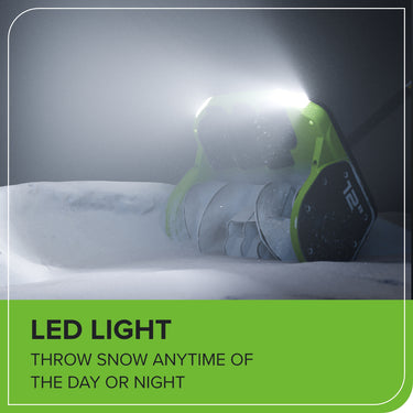 80V 12" Cordless Battery LED Snow Shovel w/ Directional Vanes (Tool Only)