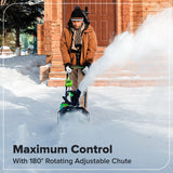 40V 16" Cordless Battery Snow Blower: 5.0 Ah Battery and Charger