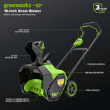 40V 16" Cordless Battery Snow Blower(Tool Only)