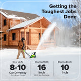40V 16" Cordless Battery Snow Blower(Tool Only)