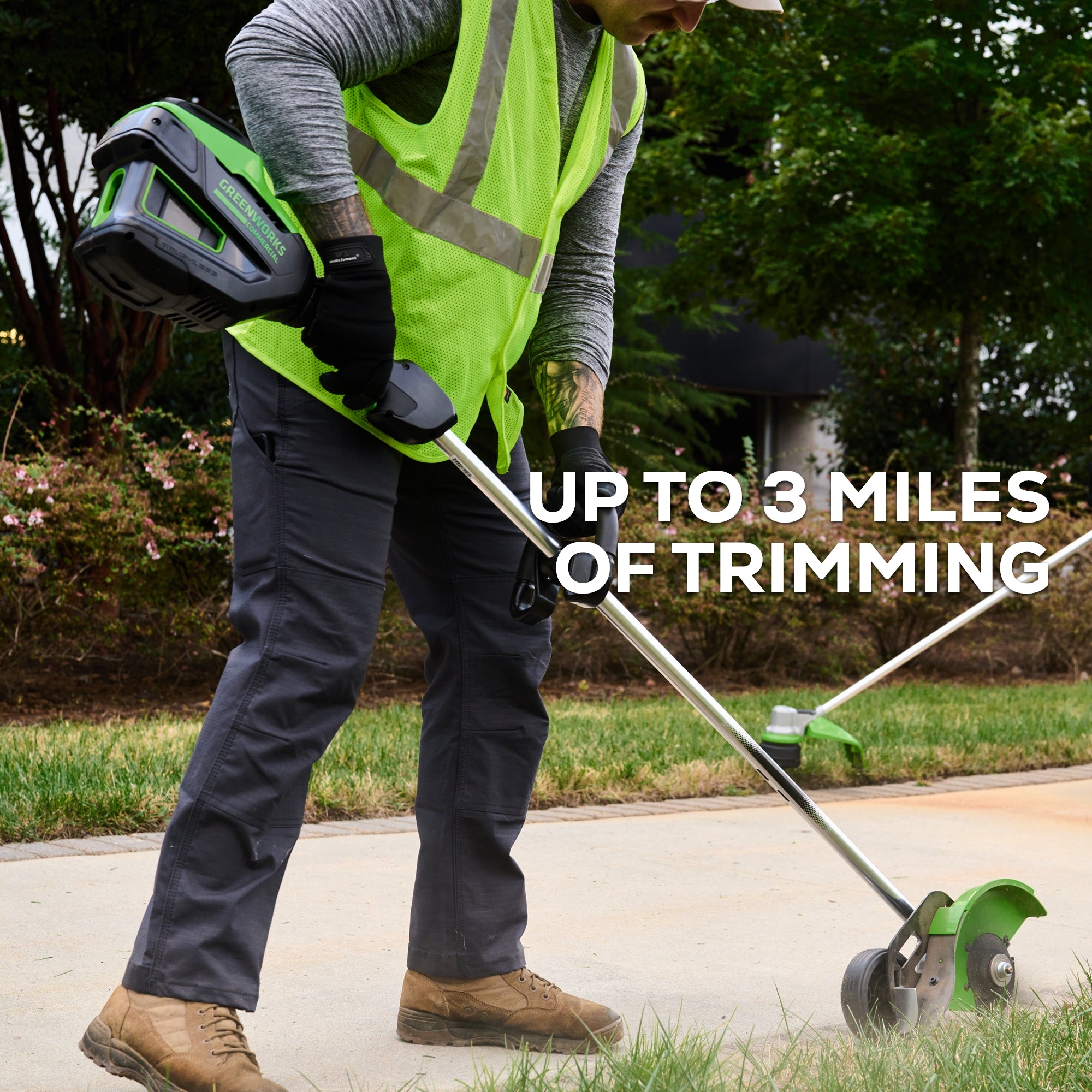 82V 8" Cordless Battery Edger: 4.0 Ah Battery and Dual-Port Charger