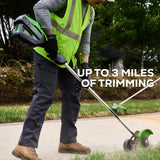 82V 8" Cordless Battery Edger: 4.0 Ah Battery and Dual-Port Charger