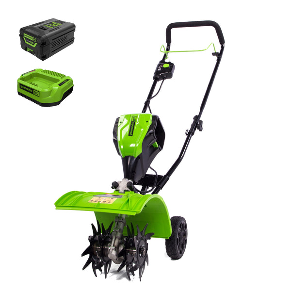 60V 8-Inch Cordless Cultivator & Battery | Greenworks Tools
