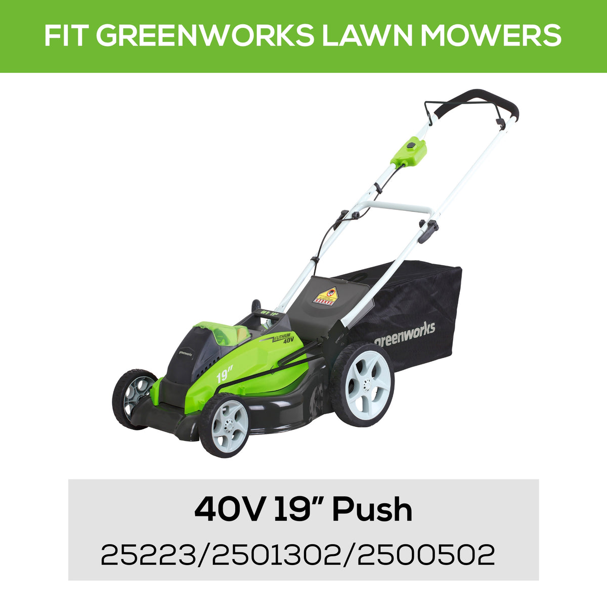 Greenworks 3-In-1 Mower - 40 Volt Motor, 19in. Deck, Model# 25223 Greenworks 3-In-1 Mower - 40 Volt Motor, 19in. Deck, Model# 25223