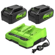 <h3>2*24V 4.0Ah USB Battery+Dual Port Charger</h3><p><span style="color:rgb(55,65,81);">Compatible with 150+ Greenworks 24V tool</span></p>