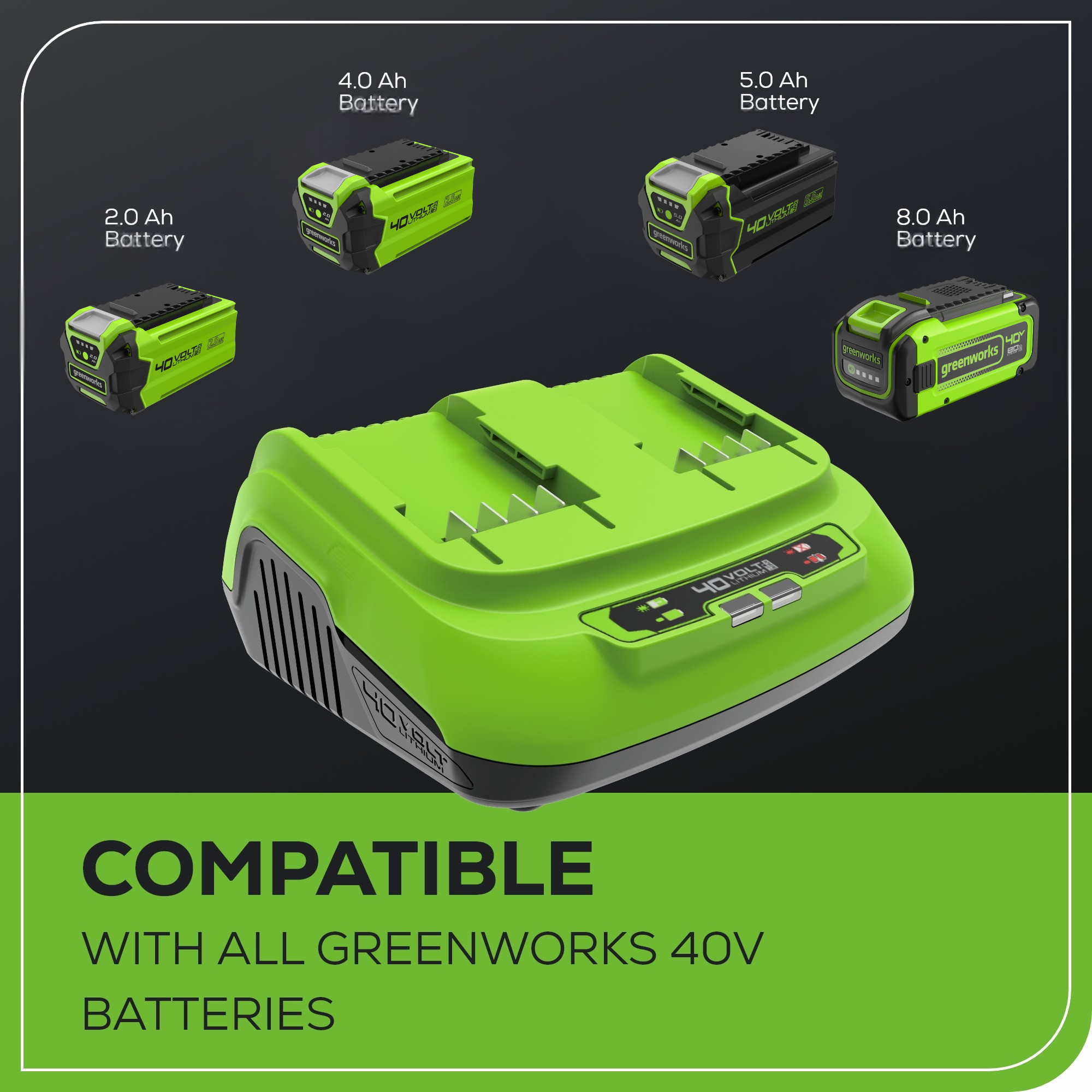 40V 8A Dual Port Rapid Charger