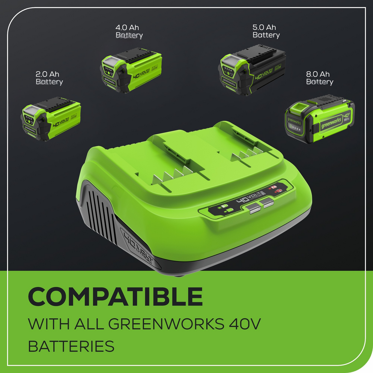 40V 8A Dual Port Rapid Charger
