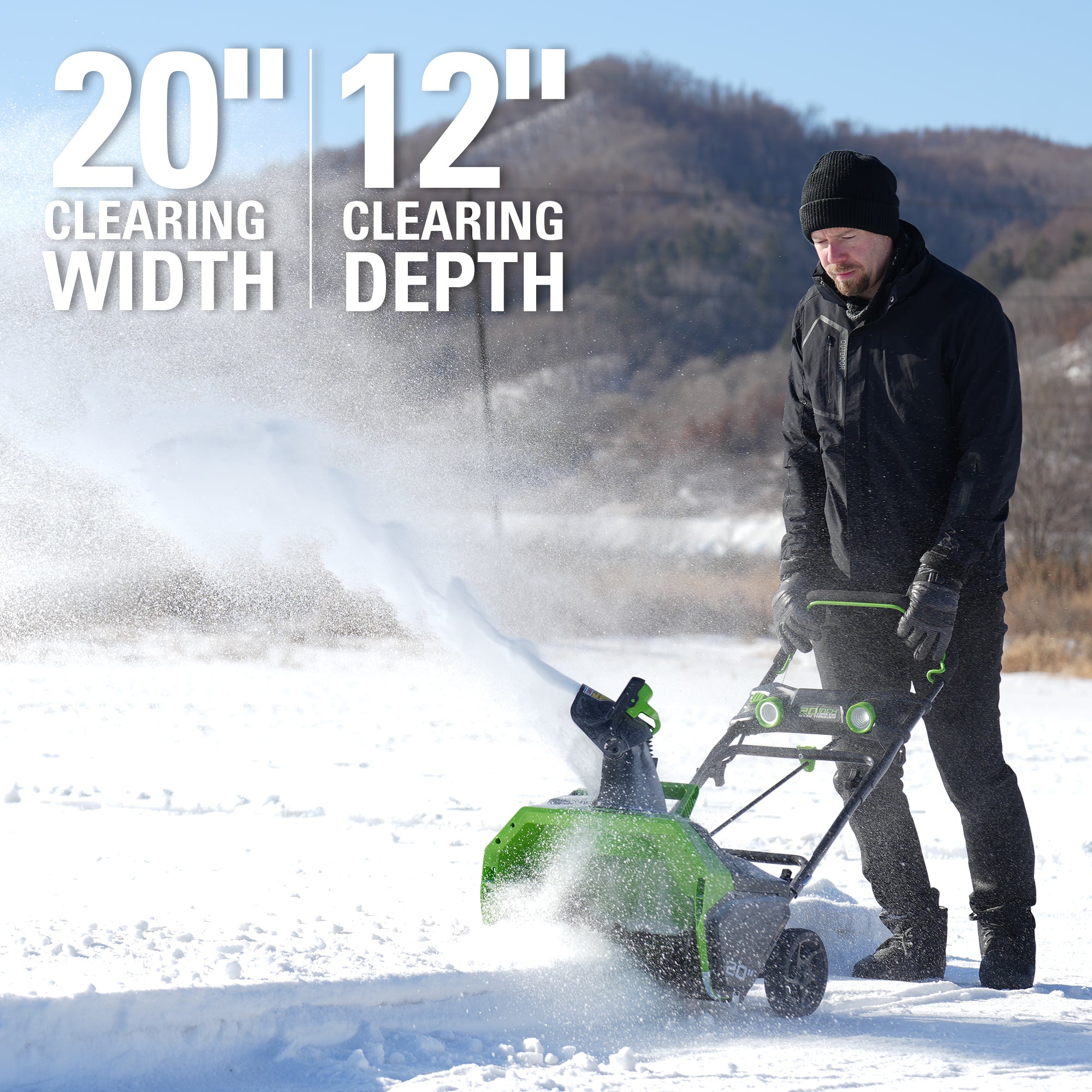 40V 20" Cordless Battery Single-Stage Snow Blower (Tool Only)