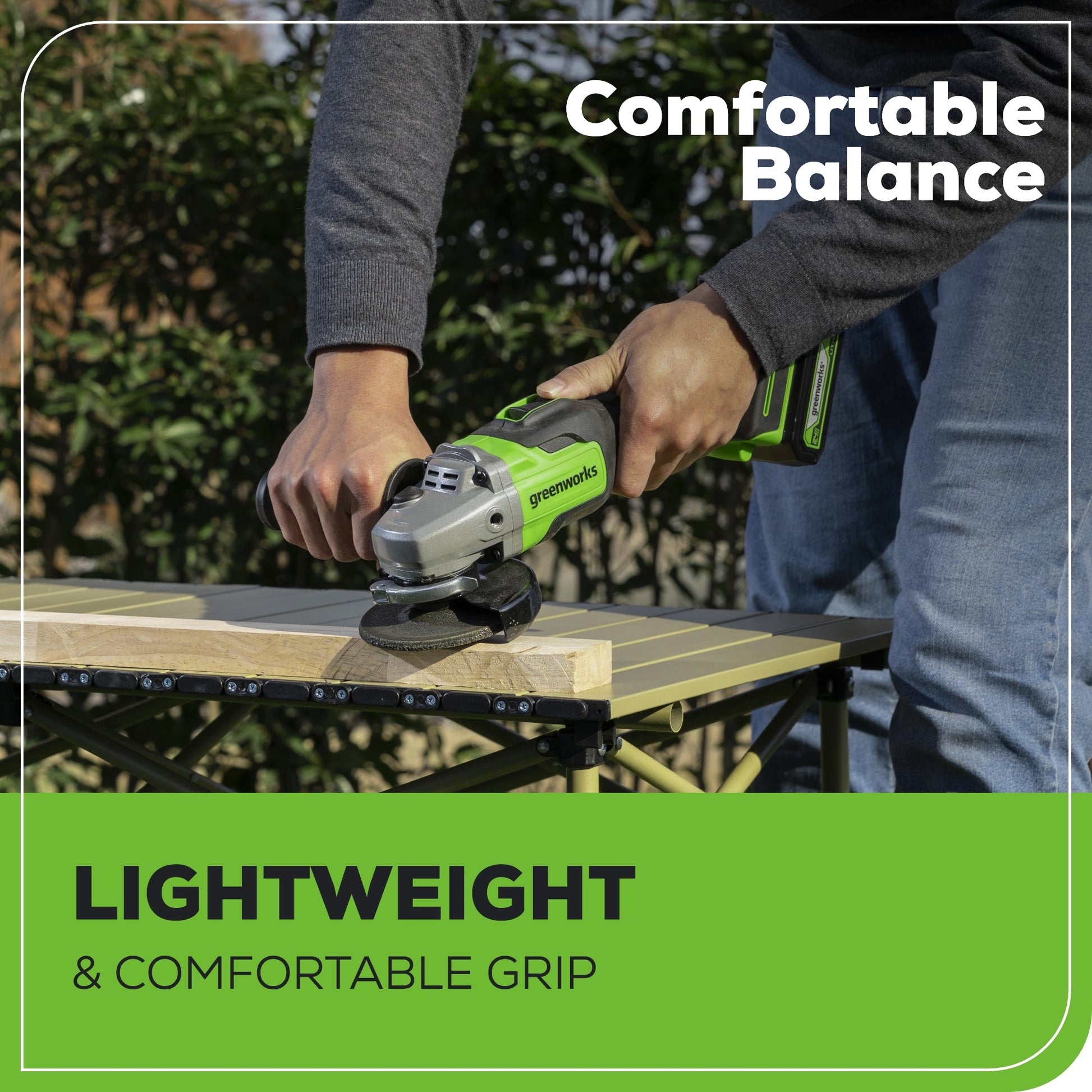 24V 4.5" Cordless Battery Angle Grinder (Tool Only)