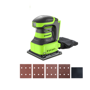 24V Cordless Battery Quarter Sheet Sander (Tool Only) | Greenworks