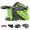 24V 3in x 18in Brushless Cordless Belt Sander and Dust Bag: 4.0 Ah Battery and Charger