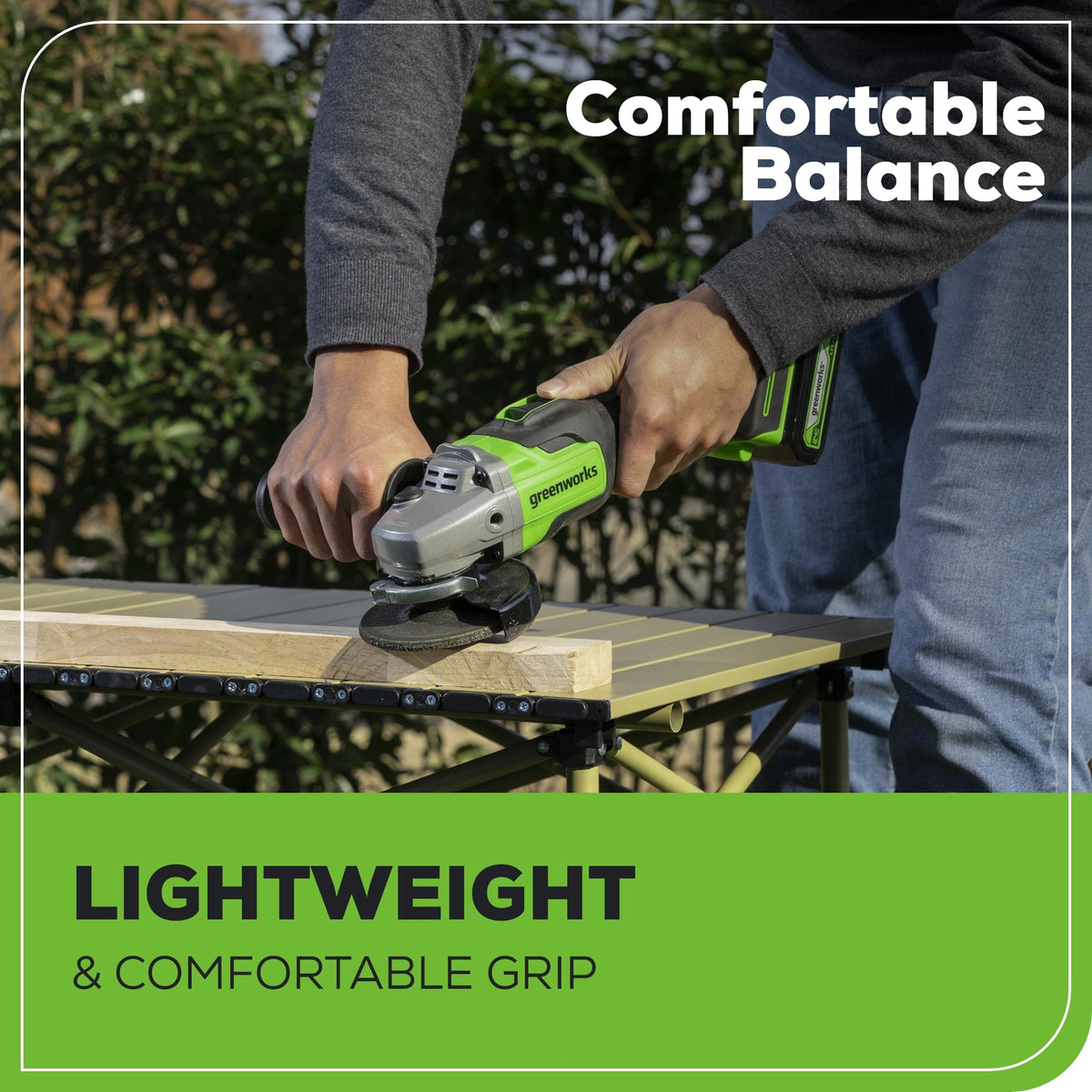 24V 4.5" Cordless Battery Angle Grinder w/ 4.0Ah Battery & Charger