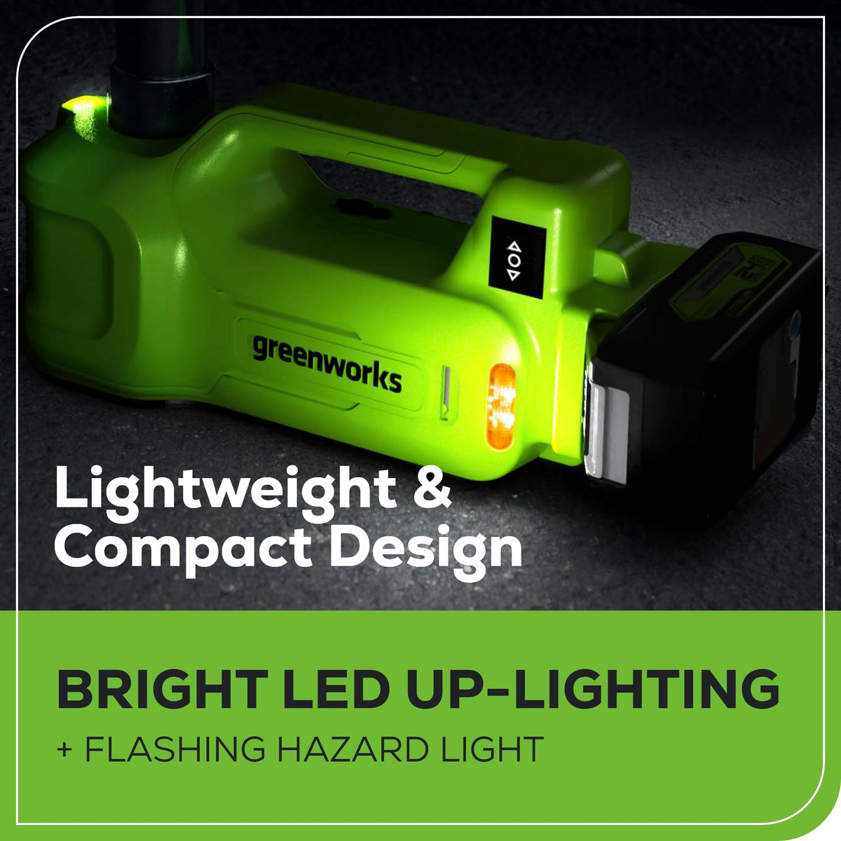 24V Cordless Battery Car Jack: 2.0 Ah Battery and Charger