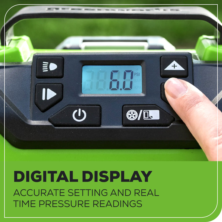 40V Cordless Battery Inflator (Tool Only) | Greenworks Tools
