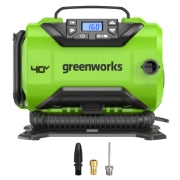 <h3>40V Inflator w/ 2.0Ah Battery & Charger</h3><ul> <li>(1) 40V Cordless Battery Inflator</li> <li>(1) 12V Vehicle Power Outlet</li> <li>(1) Low Pressure Hose</li> <li>(3) Inflator Adaptors</li></ul>