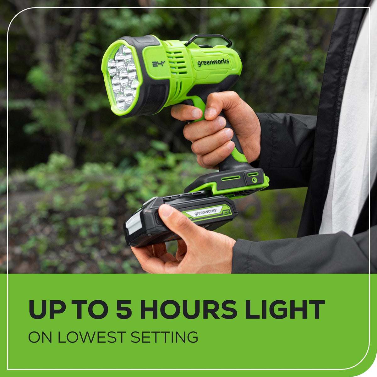 bosch 12-volt max 330-lumen led rechargeable power tool flashlight 24V Cordless Battery Spot Light W/ 2.0Ah Battery & Charger