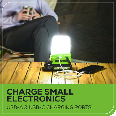 24V Cordless Battery 500 Lumen Lantern w/ 2.0Ah Battery & Charger