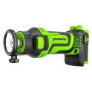 <h3>24V Cordless Battery Speed Saw Rotary Cutter</h3><ul><li>(2) Bits</li><li>(1) Milling Cutter</li><li>(1) 1/4" Collet</li><li>(1) 1/8" Collet</li><li>(1) 5/8" Wrench</li><li>(1) Belt Clip</li></ul>