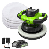 24V 10" Cordless Battery Buffer and Polisher: 2.0 Ah Battery and Charger