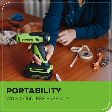 24V Cordless Battery Heat Glue Gun (Tool Only)