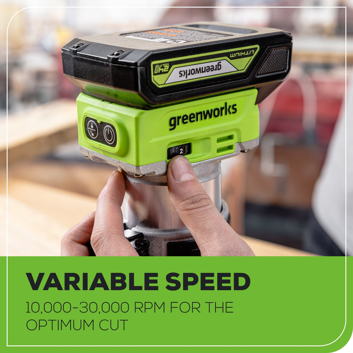 24V Cordless Battery Compact Router W/ 2.0Ah Battery & Charger ...