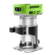 <h3>24V Cordless Battery Compact Router</h3><ul><li>(1) Edge Gude</li><li>(1) Dust Port</li><li>(1) Flush Trim Bit</li></ul>