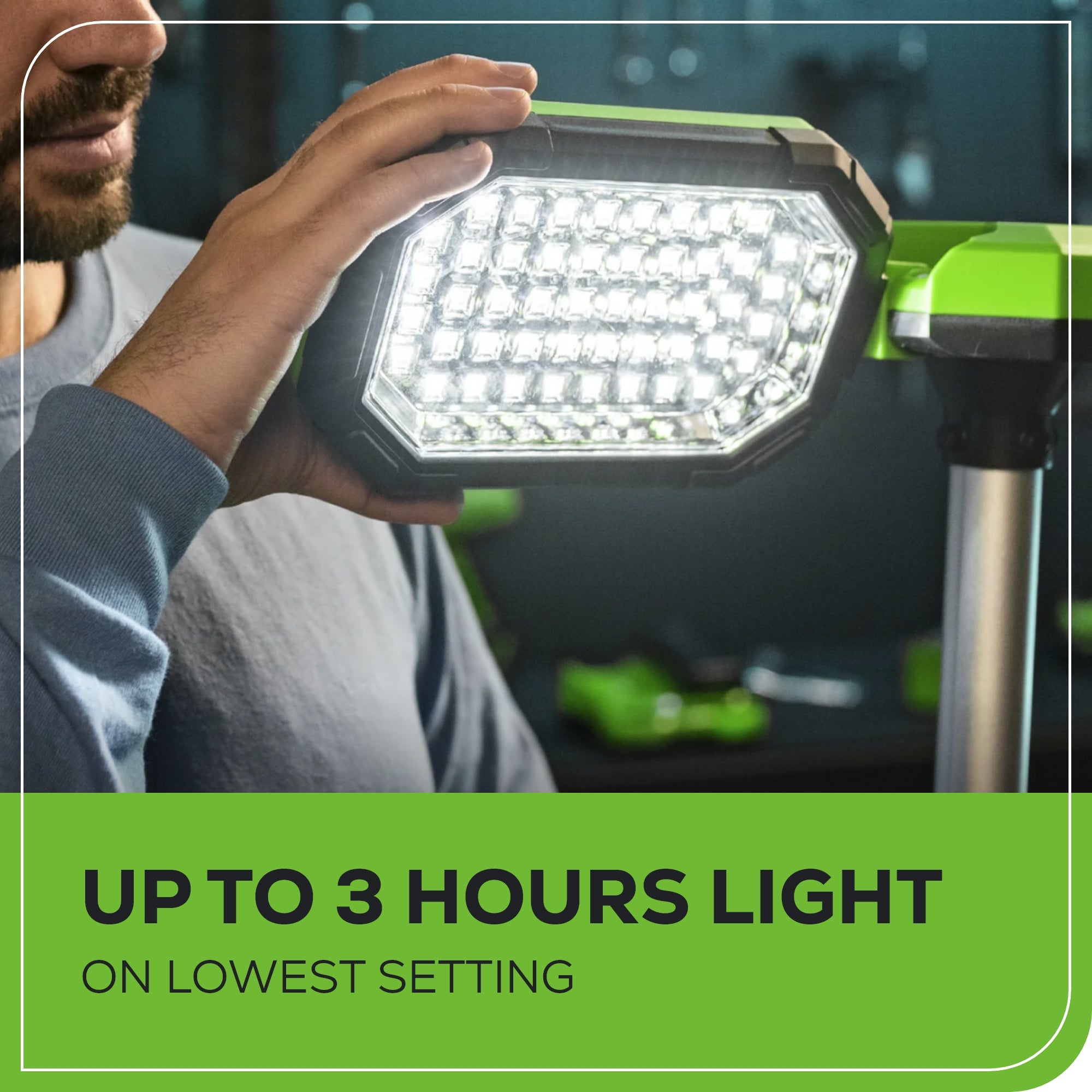 24V Cordless Battery Standing Light Kit w/ 2.0Ah Battery & Charger