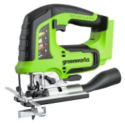 <h3>24V Cordless Battery Jig Saw </h3><ul> <li>(4) 6 TPI Wood-Cutting Blades</li> <li>(2) 18 TPI Metal-Cutting Blades</li> </ul>