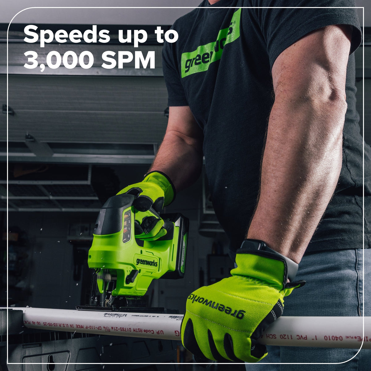 24V Cordless Battery Brushless Jig Saw, 1.5 Ah Battery and Charger