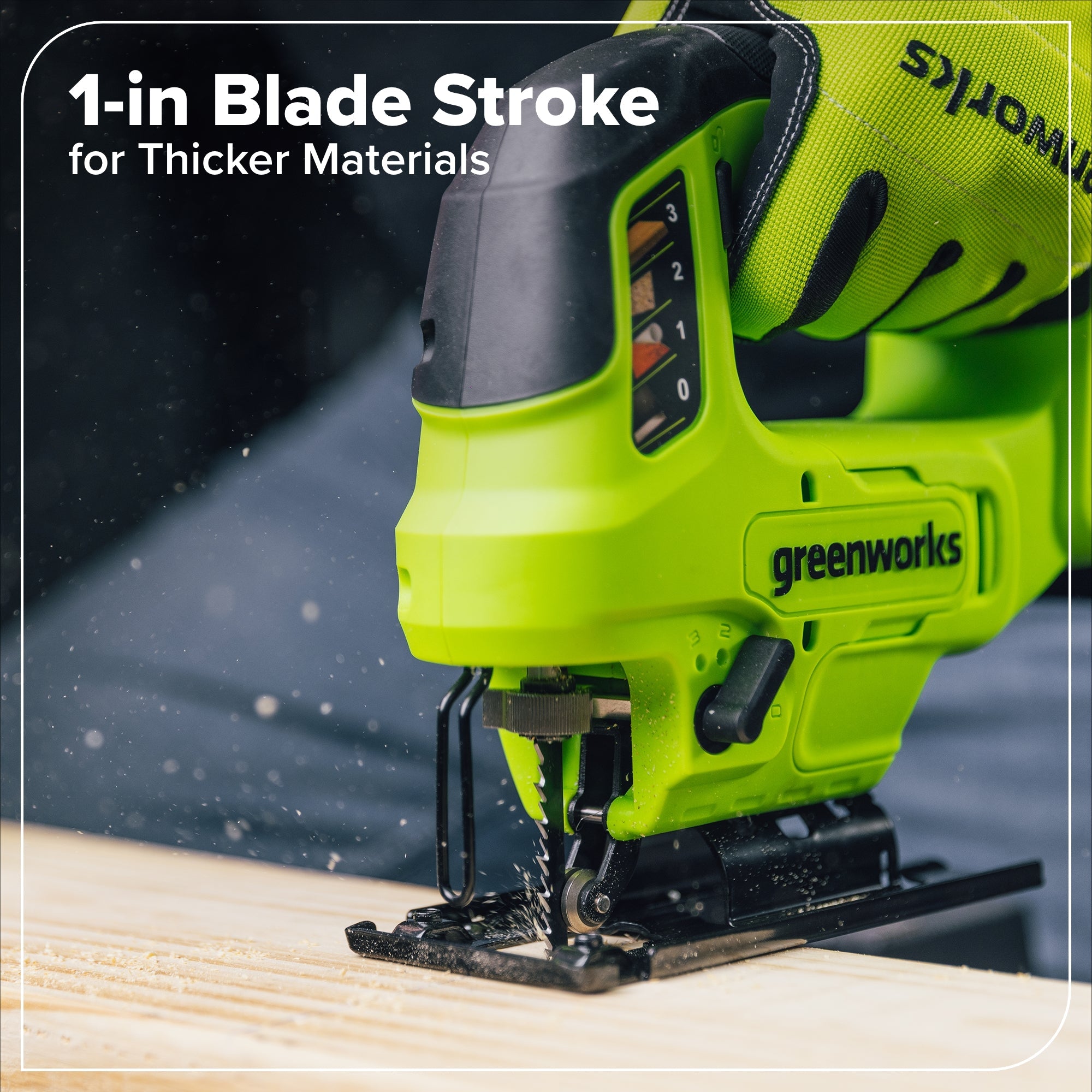 24V Cordless Battery Brushless Jig Saw w/ 1.5 Ah Battery & Charger