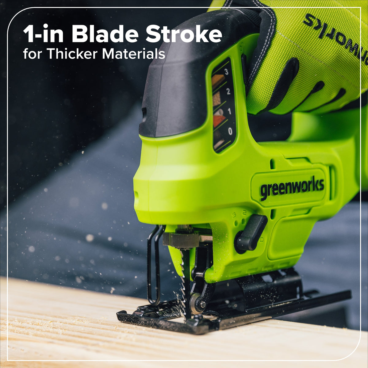 24V Cordless Battery Brushless Jig Saw, 1.5 Ah Battery and Charger