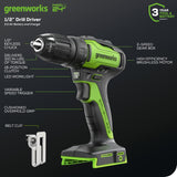 24V Cordless Battery Brushless 1/2" 310 in/lbs  Drill / Driver w/ (1) 2.0Ah Battery & Charger
