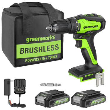 24V Brushless 1/2" 310 in/lbs Drill / Driver w/ (2) 2.0Ah Batteries and Charger