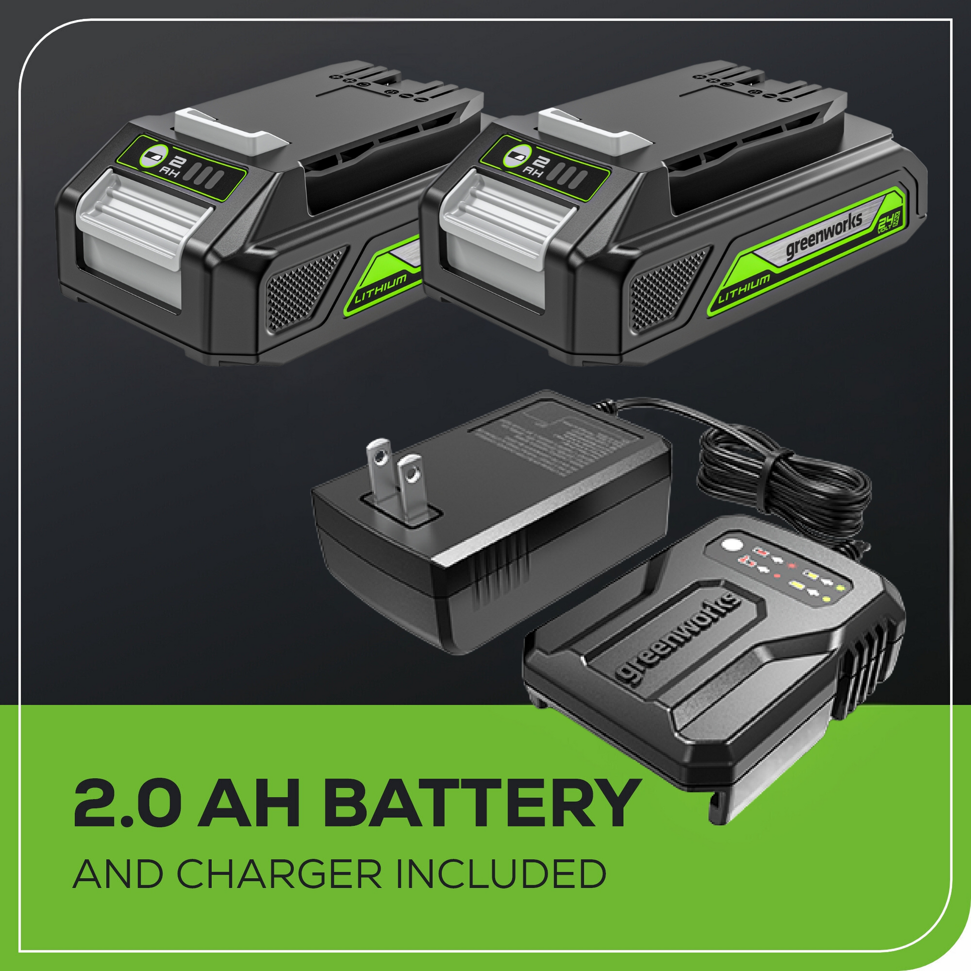 24V Cordless Battery Drill / Driver and Impact Driver Kit w/ Two (2) 2.0Ah Batteries & Charger