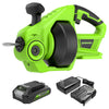 24V 23-FT Cordless Battery Drain Auger, (1) 2Ah Battery and Charger