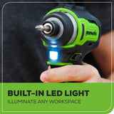 24V Cordless Battery Drill, Impact Driver & Jig Saw 3PC Combo Kit w/ (2) 2.0Ah Batteries & Charger