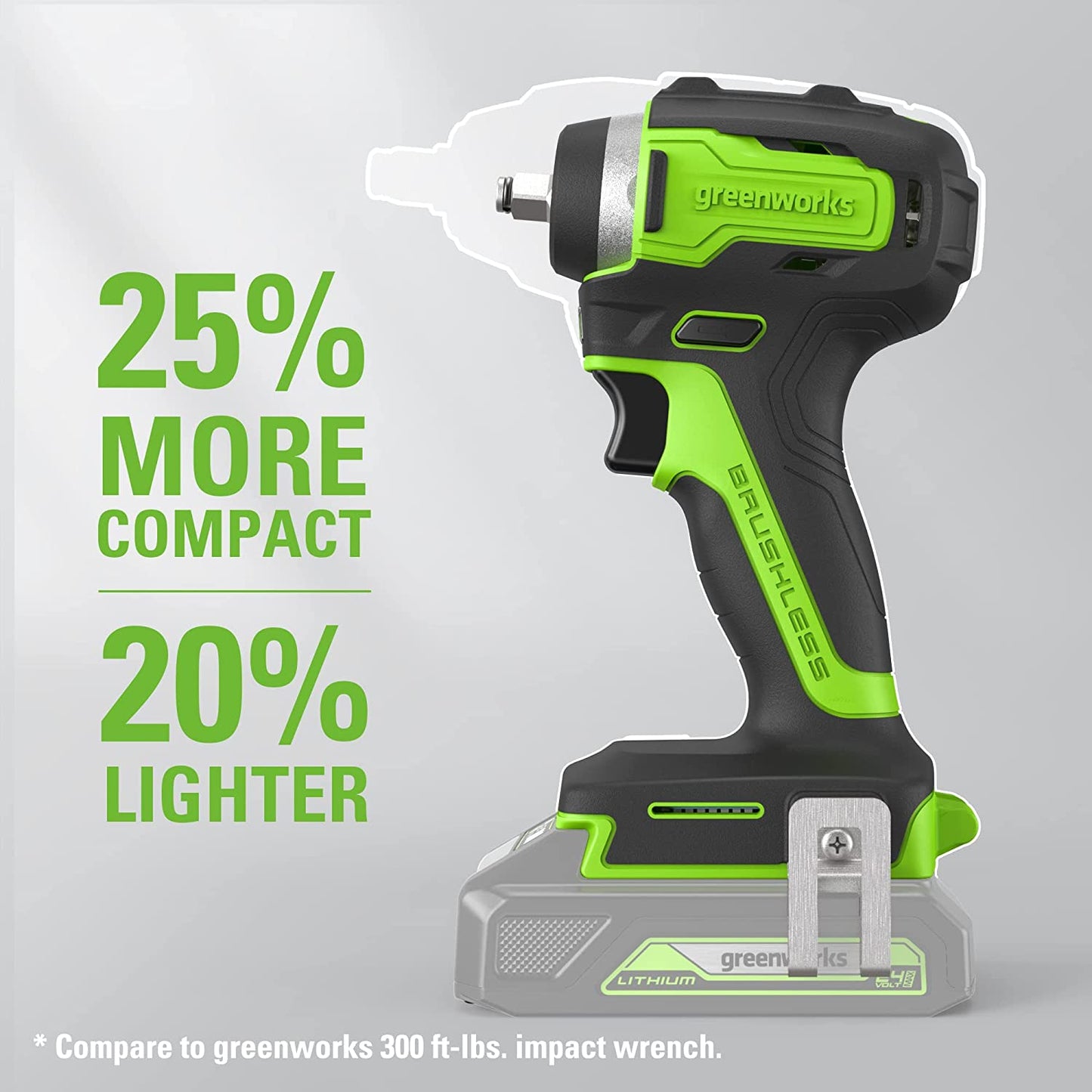 24V 3/8" Cordless Battery Impact Wrench (Tool Only)