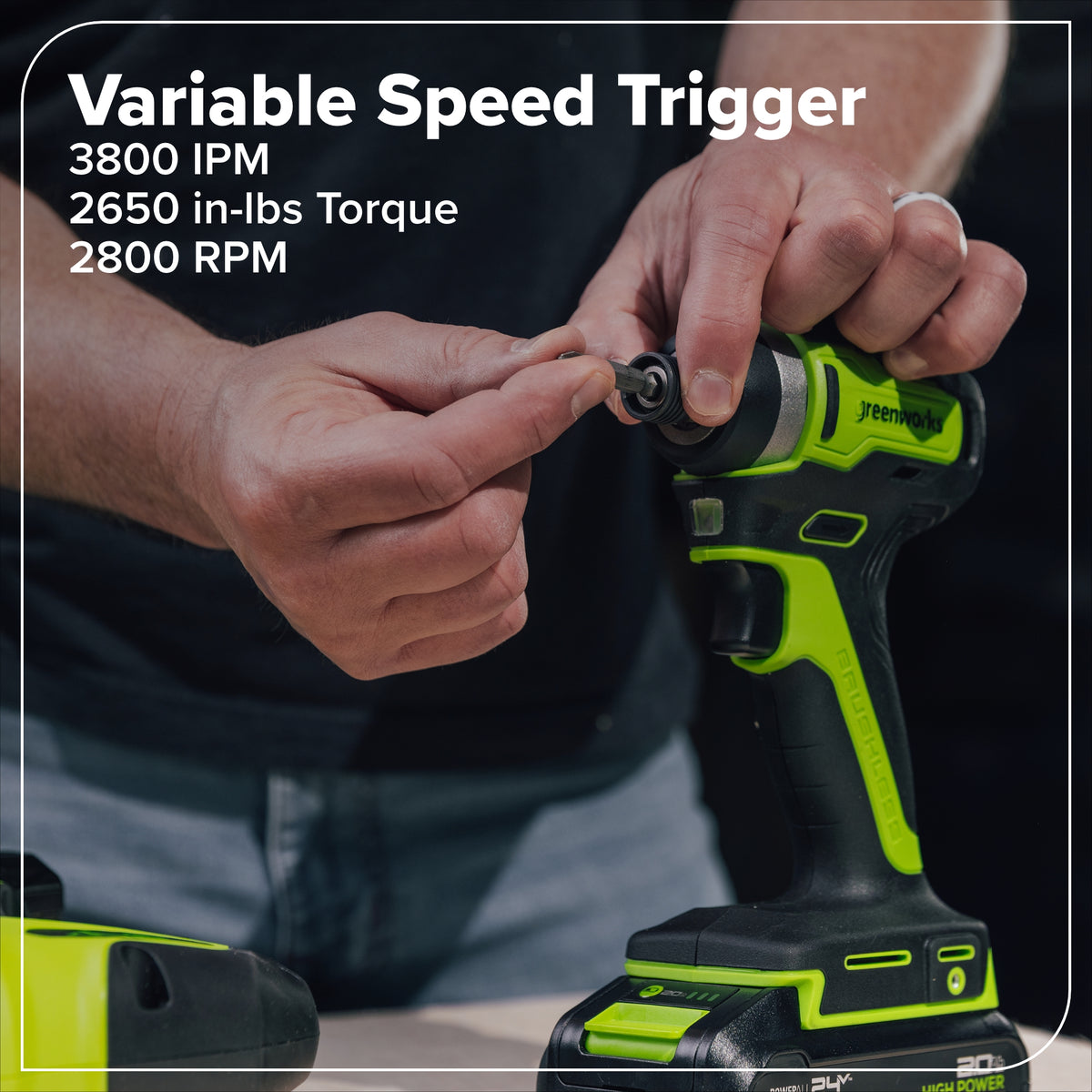 24V Cordless Battery 400 in-lbs Drill / Driver and 1950 in-lbs Impact Driver, Two(2) 2.0 Ah Batteries and 2A Charger