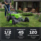 40V 25" Cordless Battery Brushless Dual Blade Self-Propelled Lawn Mower w/ (2) 4.0Ah Batteries & Dual Port Charger