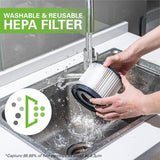 24V/40V 3-Gallon Cordless Battery Wet/Dry Shop Vacuum Replacement Filter