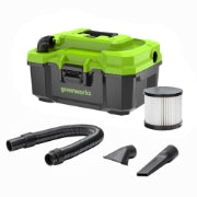 <h3>24V Brushless 3-Gal Cordless Battery Wet/Dry Shop Vacuum</h3><p>Includes:</p><ul><li><span style="color:#000000;">(</span><span style="color:hsl(79,100%,37%);">1</span><span style="color:#000000;">) Vacuum Hose</span></li><li><span style="color:#000000;">(</span><span style="color:hsl(79,100%,37%);">1</span><span style="color:#000000;">) Crevice Hose Attachment</span></li><li><span style="color:#000000;">(</span><span style="color:hsl(79,100%,37%);">1</span><span style="color:#000000;">) Floor Nozzle Hose Attachment</span></li><li><span style="color:#000000;">(</span><span style="color:hsl(79,100%,37%);">1</span><span style="color:#000000;">) Washable efficient HEPA filter</span></li></ul>