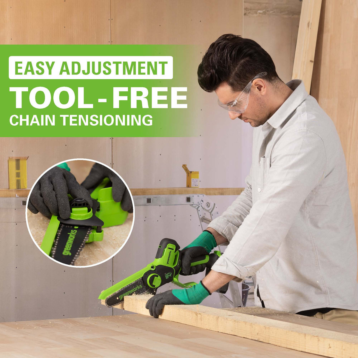 60V 18" Cordless Battery 2.0kW Chainsaw & 24V 6" Pruner Saw w/ (1) 4.0 Ah Battery, (1) 2.0 Ah Battery & (2) Chargers