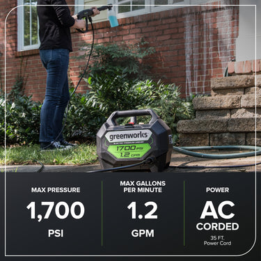 1700-PSI Hand Carry 1.2-GPM Electric Pressure Washer