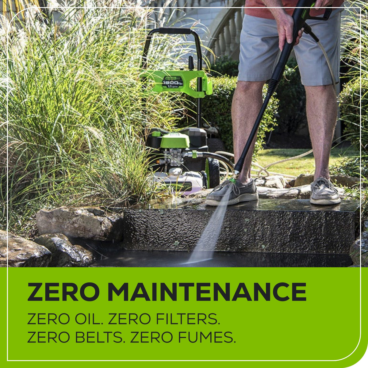 OPEN BOX 60V Hybrid 1800 PSI 1.1 GPM Cold Water Pressure Washer (Tool Only)