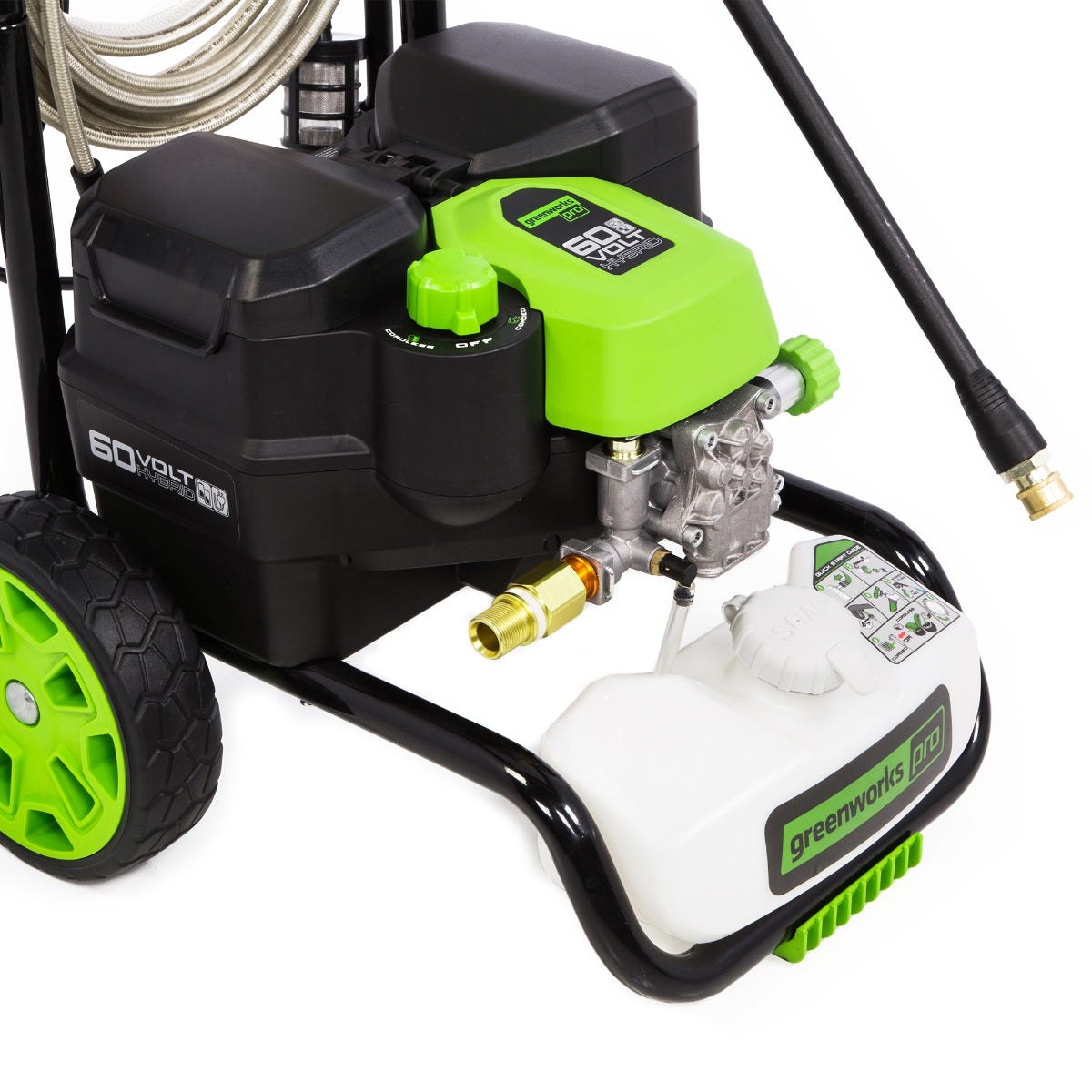 60V Hybrid 1800 PSI 1.1 GPM Cold Water Pressure Washer w/(2) 4Ah Batteries & Charger